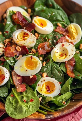Spinach Salad with Bacon and Eggs
