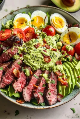 Steak Cobb Salad with Creamy Avocado Dressing {Whole30, Keto}