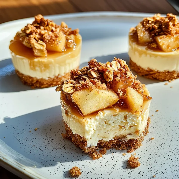 Apple Crisp Mini Cheesecakes