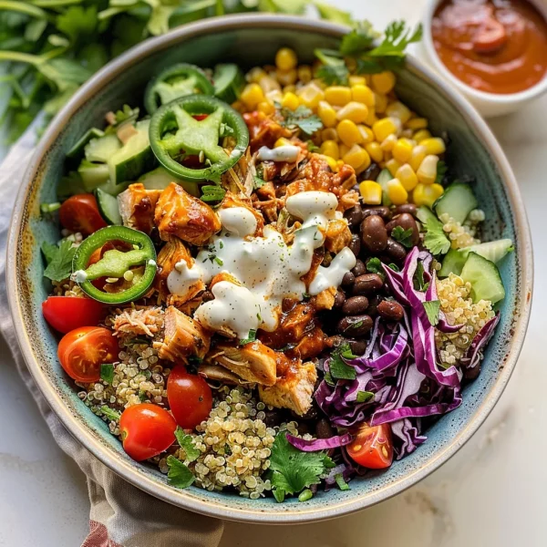 BBQ Ranch Chicken Quinoa Bowls