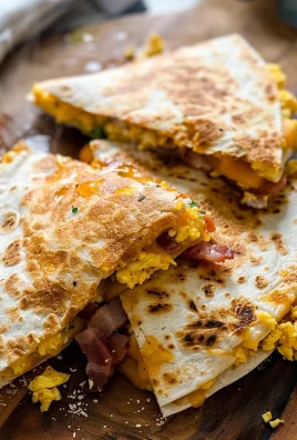 Bacon Egg Cheese Breakfast Quesadillas