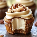 Banana Cinnamon Pecan Cupcakes with Cream Cheese Frosting
