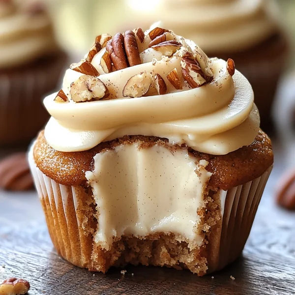 Banana Cinnamon Pecan Cupcakes with Cream Cheese Frosting