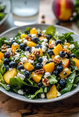 Blueberry Peach Feta Salad