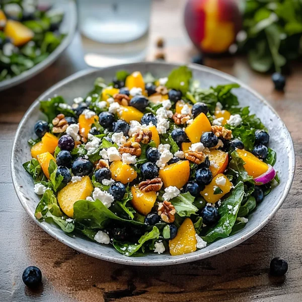 Blueberry Peach Feta Salad