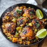 Caribbean Chicken and Spiced Rice