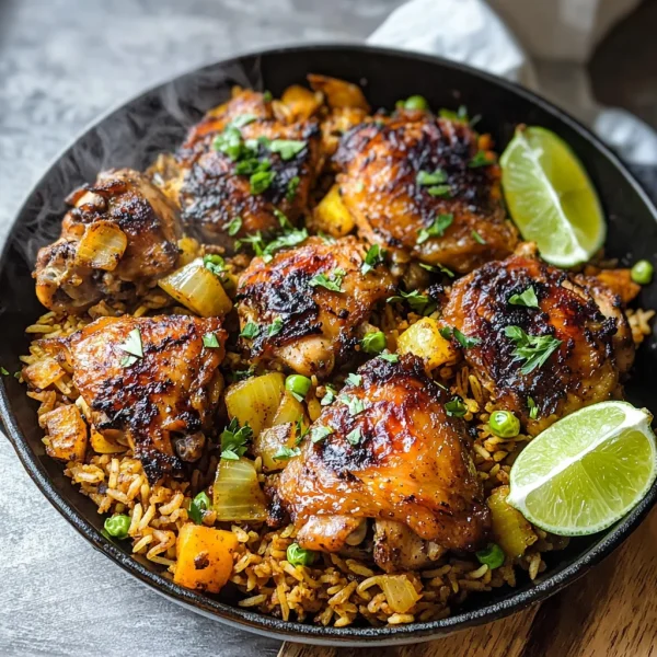 Caribbean Chicken and Spiced Rice