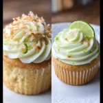 Coconut Cupcakes with Lime Buttercream Frosting