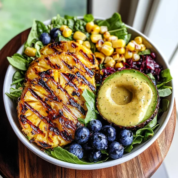 Creamy Citrus Dressing + Grilled Pineapple Salad
