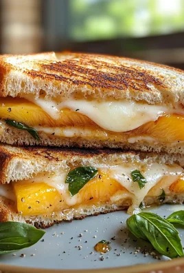 Honey Peach & White Cheddar Grilled Cheese