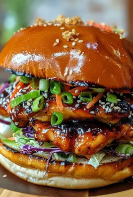 Korean BBQ Chicken Sandwich with Cabbage Slaw
