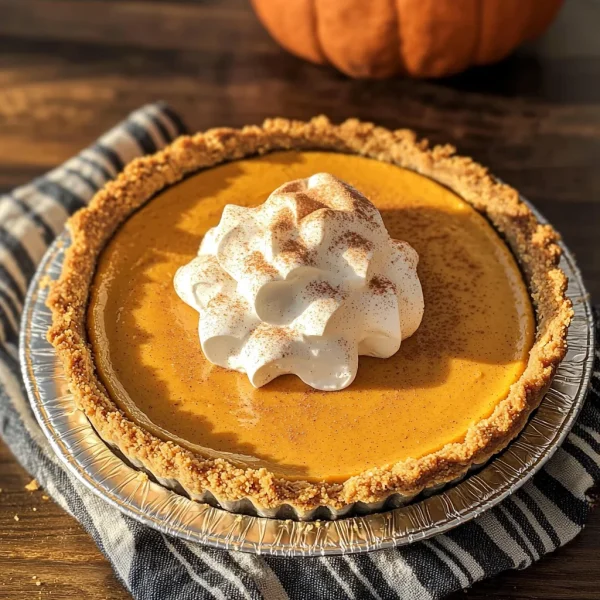 No Bake Marshmallow Pumpkin Pie