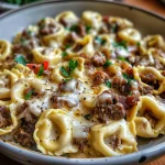 Philly Cheesesteak Tortellini Pasta