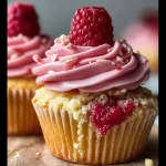 Raspberry Cupcakes with Raspberry Filling and Russian Buttercream