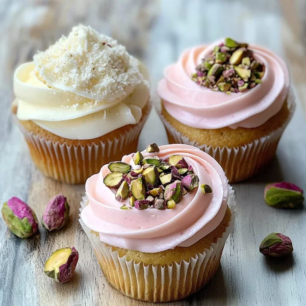Rose and Pistachio Cupcakes: A Floral Delight