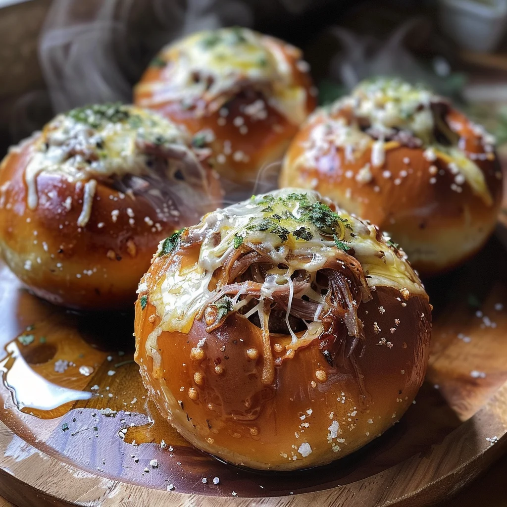 Smoked Brisket & beef broth Cheese Pretzel Bombs: A Game-Changing Appetizer image 3