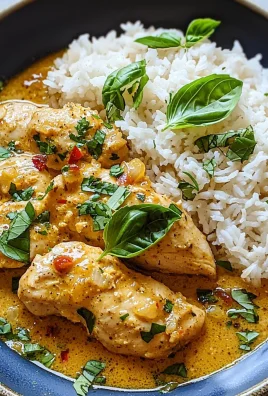 Spiced Coconut Basil Chicken with Rice: A Flavorful Delight
