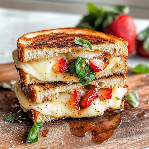 Strawberry Balsamic Brie Grilled Cheese