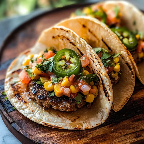 Street Corn Smash Burger Tacos