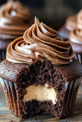 Swirled Chocolate Cupcakes with Creamy Chocolate Filling