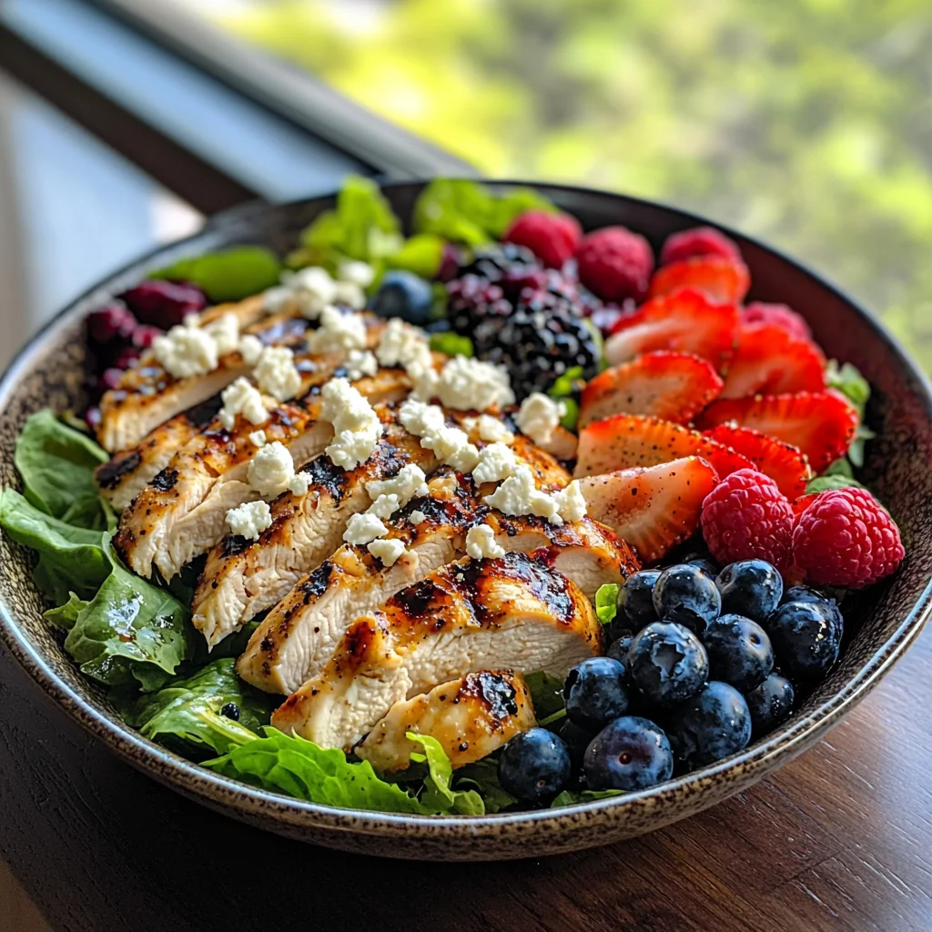 Grilled Berry Feta Chicken Salad with a Sweet Chipotle Dressing image 3