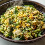 Grilled Corn Orzo Salad with Scallion Dill Dressing