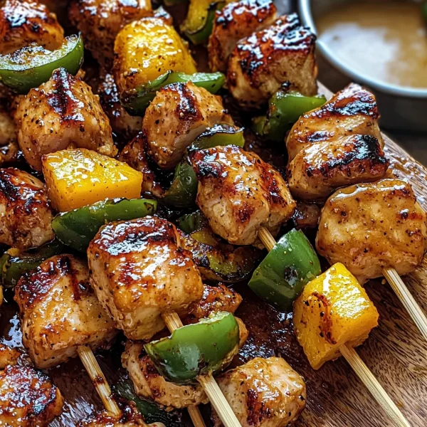 Jalapeno Peach Chicken Skewers