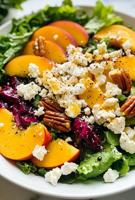 Simple Peach Feta Salad