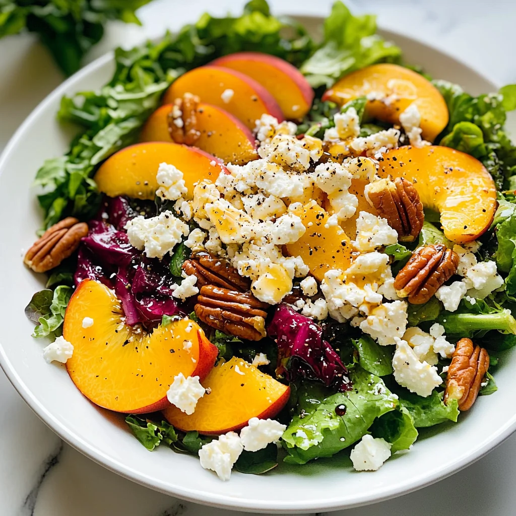 Simple Peach Feta Salad